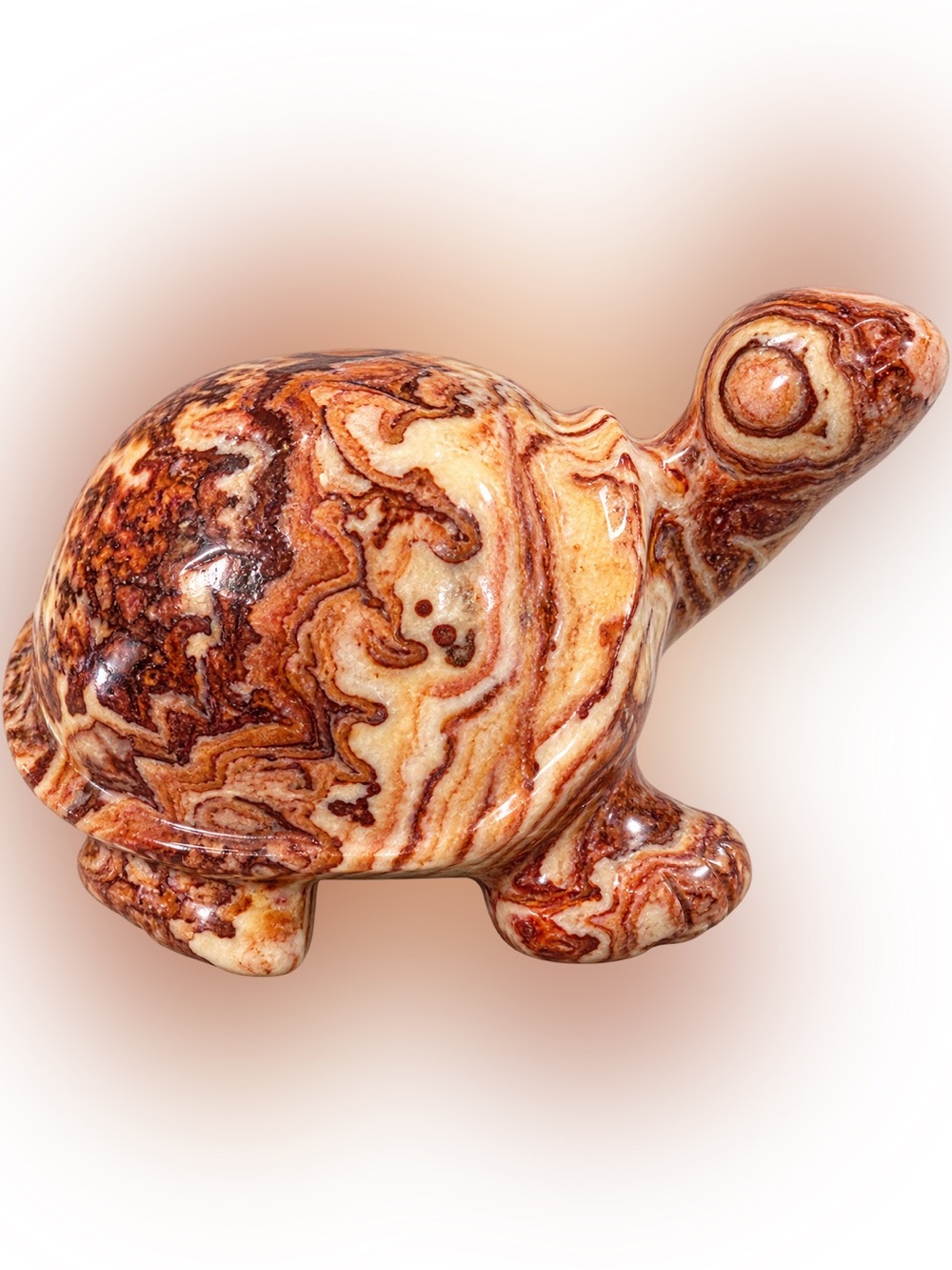 Vintage Hand Carved Stone Turtle Tortoise Figurine Sculpture Home Decor